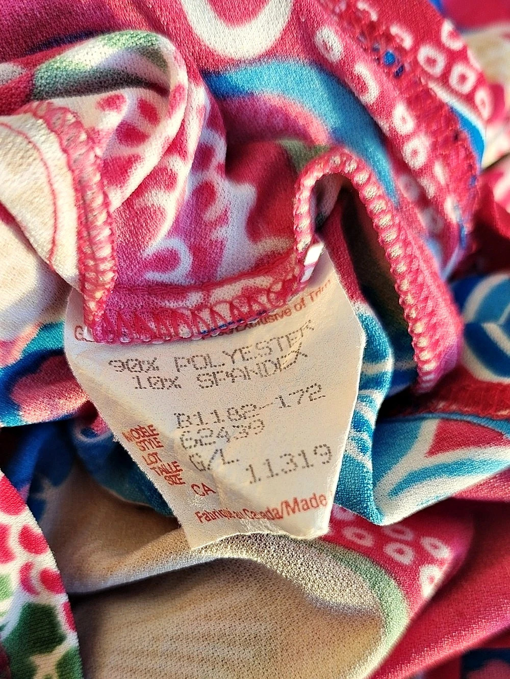 Y2K Vintage Garage Floral Red & Blue top - Picture 4 of 6